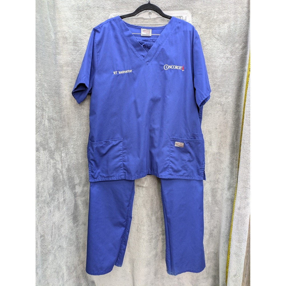 Concorde RT Instructor Scrub Outfit Womens XL Top Pants Uniform Workwear READ